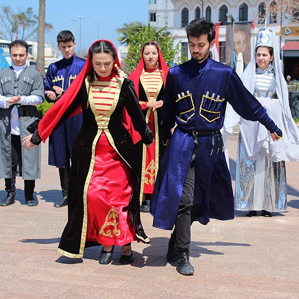 Circassian Adyghe traditional wedding celebration performance