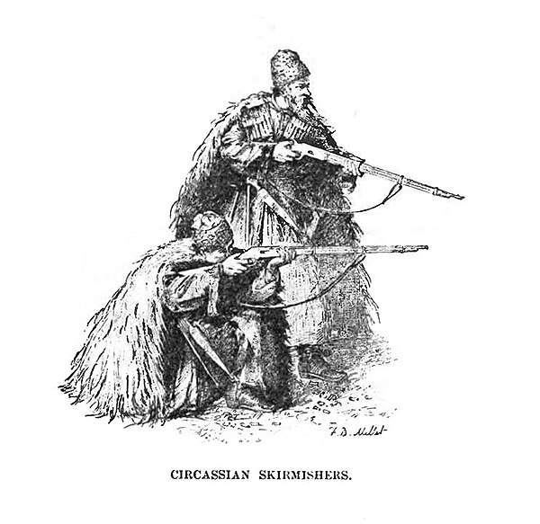 Circassian warriors depicted by Francis Davis Millet