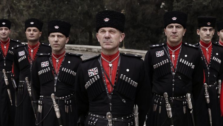 Circassian Royal Guard of Jordan in ceremonial dress