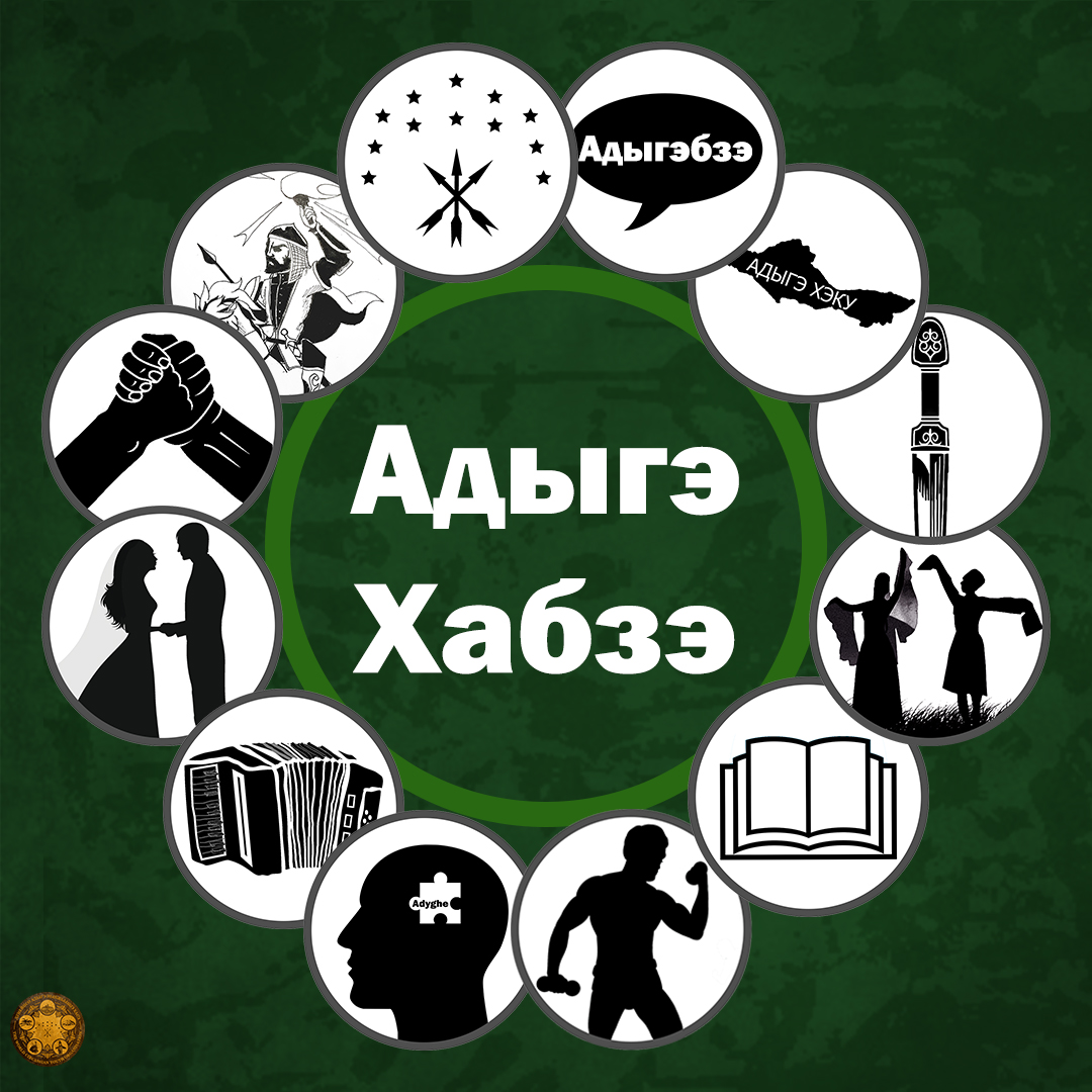 Adyghe Xabze poster representing Circassian traditional values and wisdom